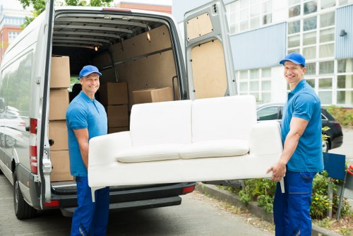 Removal team preparing a home move in Haringey