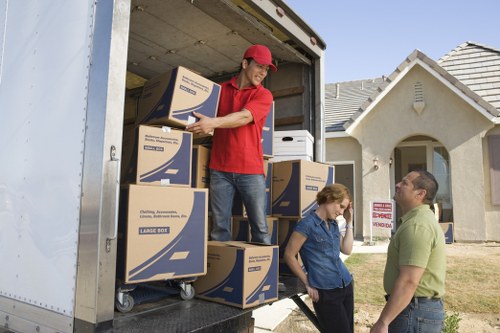 Business relocation items prepared for transport in Haringey