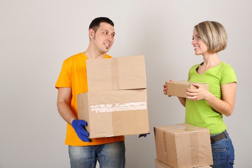 Packed household items ready for a move in Haringey