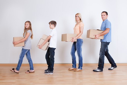Removal team handling a small business move in Haringey
