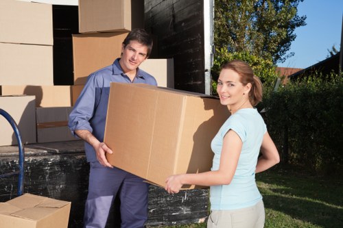 Packing office furniture and equipment for relocation in North London